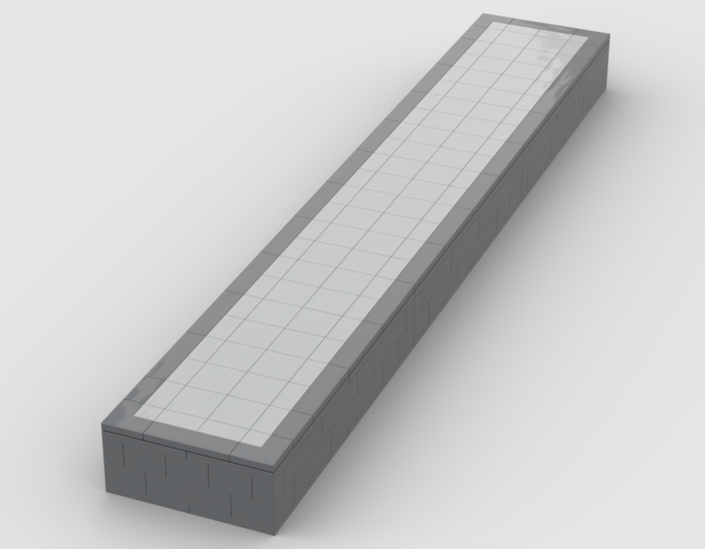 Lego Simple Modular Platform Between Tracks