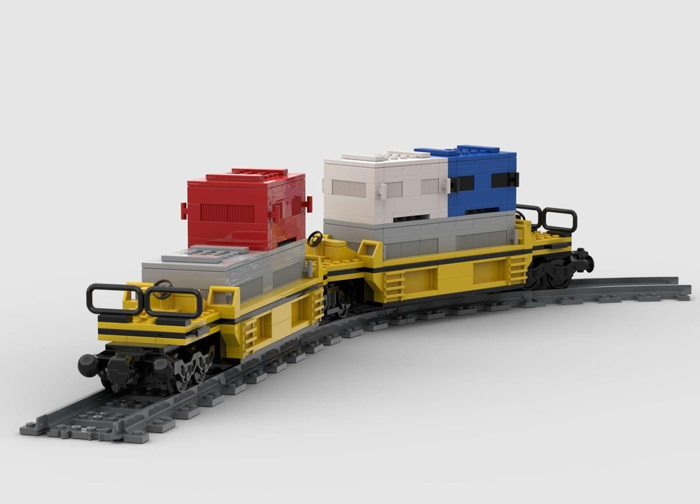 Lego TTX Intermodal Flat Train Car (8-wide)