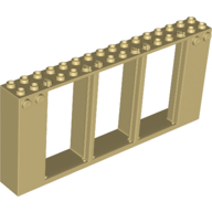 Lego Frame 2 x 16 x 6 with Knobs / Tan