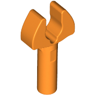 Lego Bar 1L with Clip [Cut Edges and One Side Hole] [Gap in Clip] / Orange