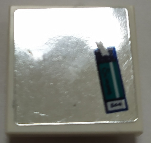 Lego Tile, Modified 2 x 2 Inverted with Mirror and Name Tag with 'SIMONE' Pattern (Sticker) - Set 41341