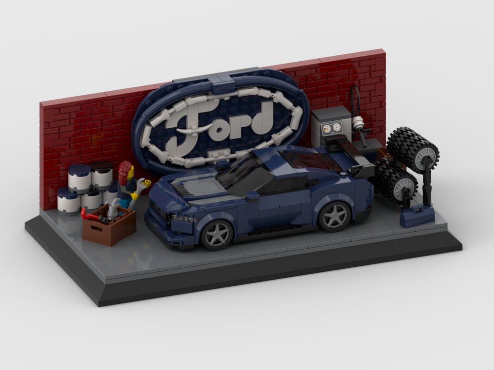 Lego Display for set 76920 - Ford Mustang Dark Horse Sports Car