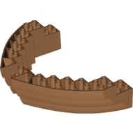 Lego Boat Hull Section, Brick 16 x 10 x 3 / Medium Nougat