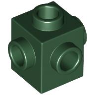 Lego Brick Special 1 x 1 Studs on 4 Sides / Dark Green