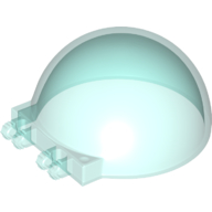 Lego Windscreen 6 x 6 x 3 Dome with Dual 2 Fingers / Trans-Light Blue