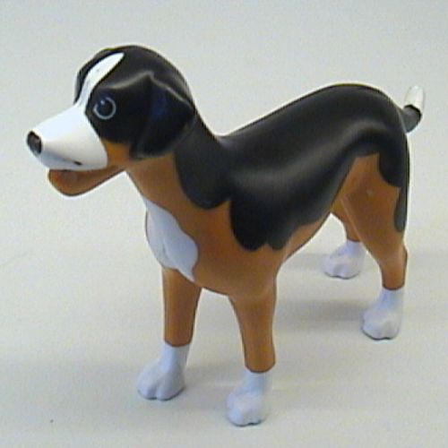Lego Scala, Animal, Dog Sita, with Black Back and White Chest, Feet and Muzzle Print / Earth Orange