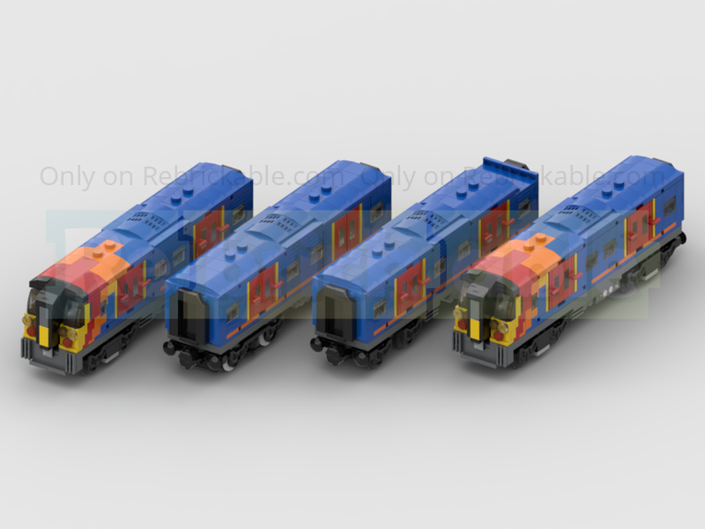 Lego Class 450 Desiro 4-Carriage EMU Train in South West Trains Livery