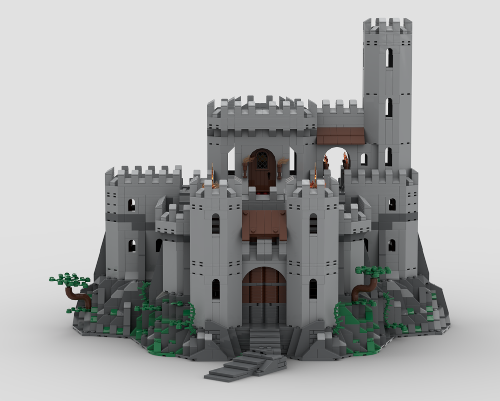 Lego Medieval castle keep with interiors