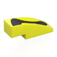 Lego Brick Curved 3 x 1 No Studs with Black Shapes Print / Vibrant Yellow