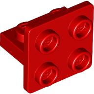 Lego Bracket 1 x 2 - 2 x 2 Centered / Red