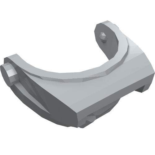 Lego Headwear Accessory Visor with Horizontal Slit / Light Bluish Gray