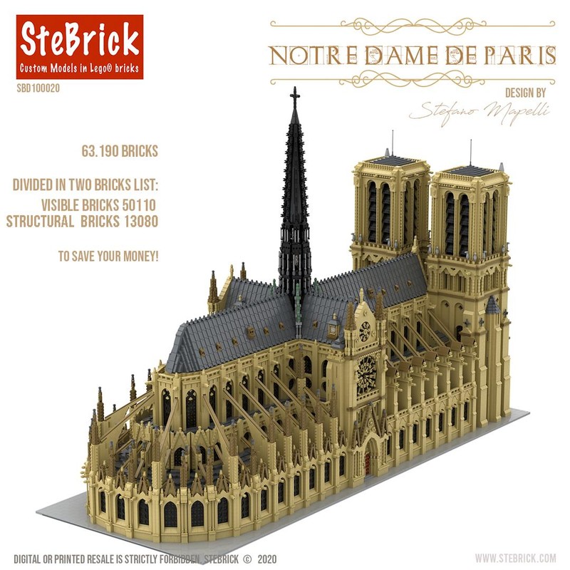 Lego Notre Dame de Paris - Modular Building Dimension