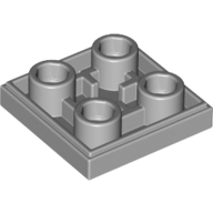 Lego Tile Special 2 x 2 Inverted / Light Bluish Gray
