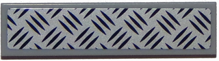 Lego Tile 1 x 4 with Tread Plate Pattern (Sticker) - Set 60112