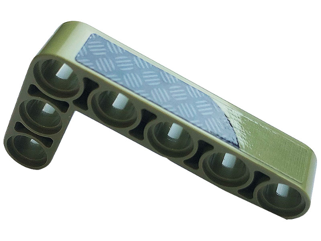 Lego Technic, Liftarm, Modified Bent Thick L-Shape 3 x 5 with Tread Plate Pattern Model Left Side (Sticker) - Set 42110