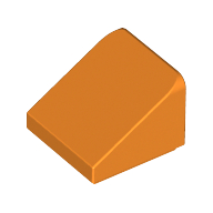 Lego Brick Sloped 30° 1 x 1 x 2/3 (Cheese Slope) / Orange