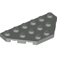 Lego Wedge Plate 3 x 6 Cut Corners / Light Gray