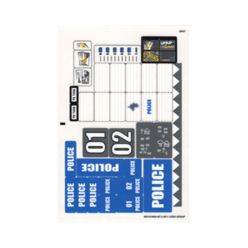 Lego Sticker Sheet for Set 7498-1 / [No Color/Any Color]
