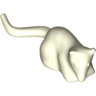Lego Animal, Rodent, Rat / Mouse [Plain] / Glow in Dark White