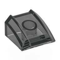 Lego Brick Curved 2 x 2 with Lip, No Studs / Trans-Black