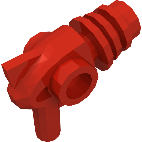 Lego Weapon Gun Ray / Sci Fi - Rounded Heat Diffusers / Red