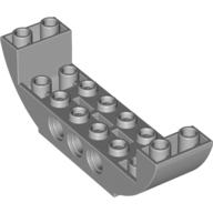 Lego Brick Curved Inverted 2 x 8 x 2 Double / Light Bluish Gray