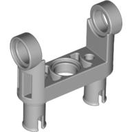 Lego Technic Pin Connector Toggle Joint Smooth Double with 2 Pins / Light Bluish Gray