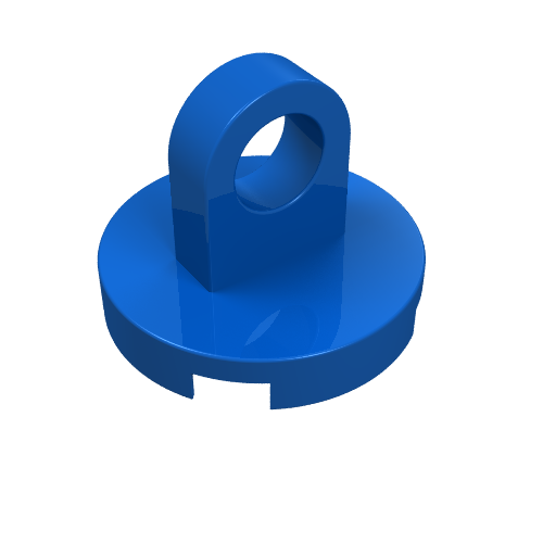 Lego Tile Special Round 2 x 2 - Thin Lifting Ring / Blue