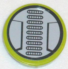Lego Tile, Round 2 x 2 with 9 Oval Vents Pattern (Sticker) - Set 8957