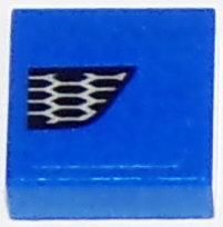 Lego Tile 1 x 1 with Ford Mustang Lower Grille Honeycomb Pattern Model Left Side (Sticker) - Set 75871