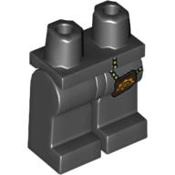 Lego Hips and Black Legs with Gold Badge on Hip Chain Print / Black