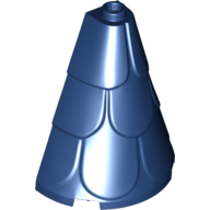 Lego Tower Roof 2 x 4 x 4 Half Cone Shaped with Roof Tiles / Dark Blue