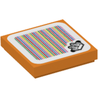 Lego Tile 2 x 2 with Waddlewing and Barcode Print (Sticker)