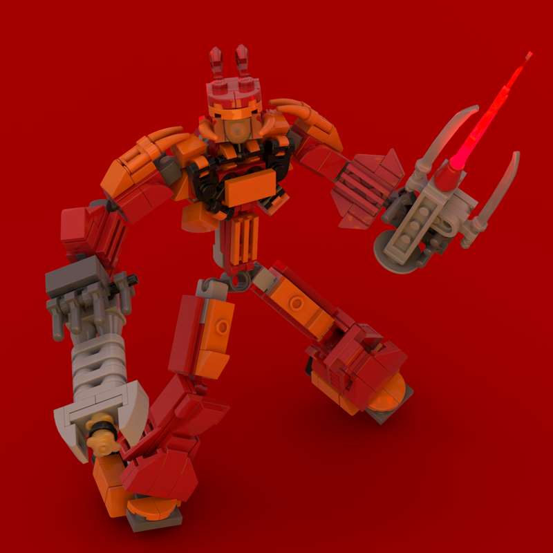 Lego Brick built Ackar (Bionicle Glatorian Legends)