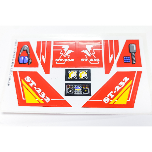 Lego Sticker Sheet for Set 8232-1 / [No Color/Any Color]