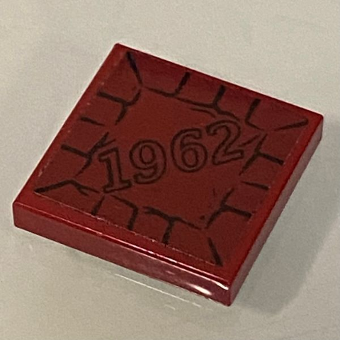 Lego Tile 2 x 2 with '1962' Pattern (Sticker) - Set 76057