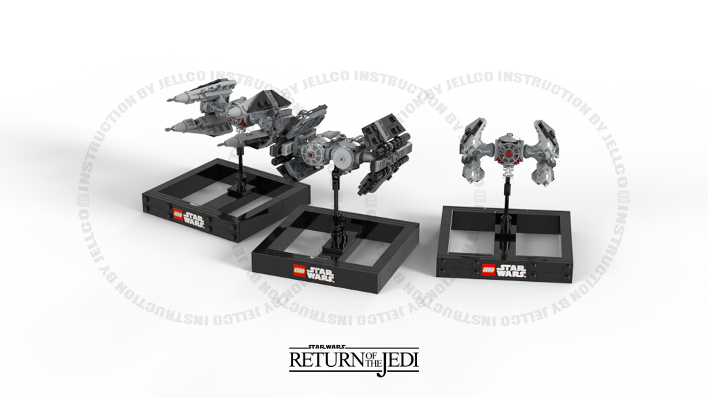 Lego Micro Size Imperial Starfighters PART II : Bomber & Interceptor Simple Stand Version