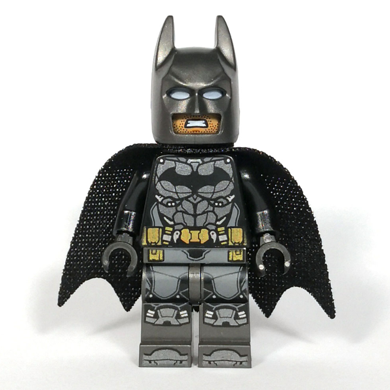 Lego Batman, Black Suit, Black Cape, Pearl Titanium Cowl (Armor)
