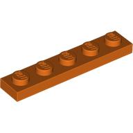 Lego Plate 1 x 5 / Reddish Orange
