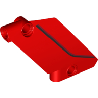 Lego Technic Panel Curved 5 x 7 Parallelogram Left with Black Stripe Print