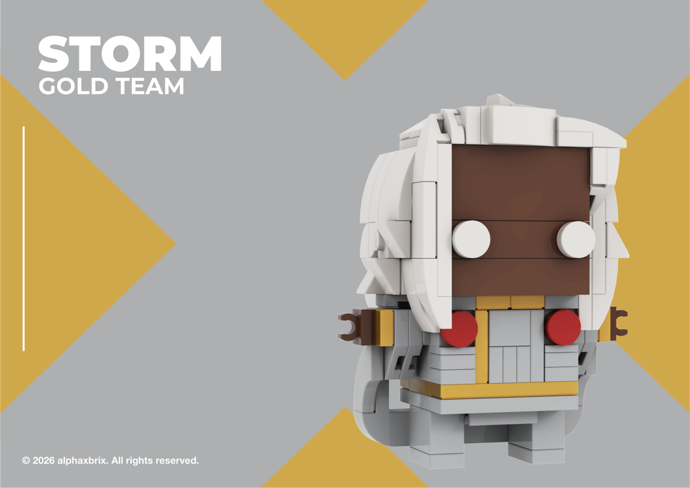 Lego Storm (Ororo Munroe) – X‑Men Gold Team – (BrickHeadz‑Style)