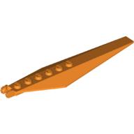 Lego Hinge Plate 1 x 12 Locking with Angled Side Extensions and Tapered Ends, 7 Teeth / Orange