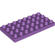 Lego Duplo Plate 4 x 8 / Medium Lavender
