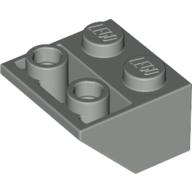 Lego Brick Sloped Inverted 45° 2 x 2 [Ovoid Bottom Pin, Bar-sized Stud Holes] / Light Gray