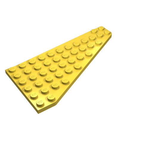 Lego Wedge, Plate 7 x 12 Wing Left / Yellow