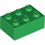 Lego Brick 2 x 3 / Green