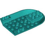 Lego Aircraft Fuselage Curved Forward 6 x 8 Bottom / Dark Turquoise
