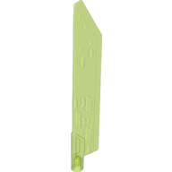 Lego Large Figure Weapon Sword, Blade with Bar, Single Edge / Trans-Bright Green
