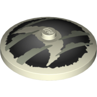 Lego Dish 4 x 4 Inverted [Radar] with Crescent Moon and Clouds Print [9468]