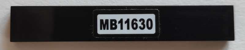 Lego Tile 1 x 6 with 'MB11630' Pattern (Sticker) - Set 76047